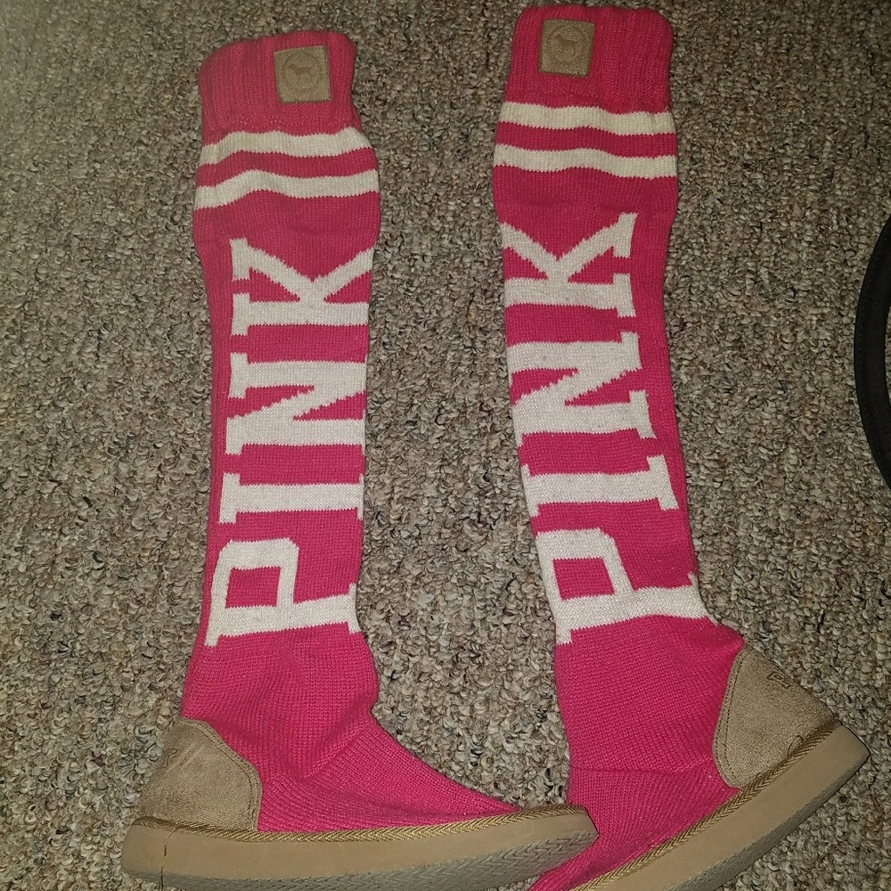 VS PINK Mukluk Knee High Sweater Boot